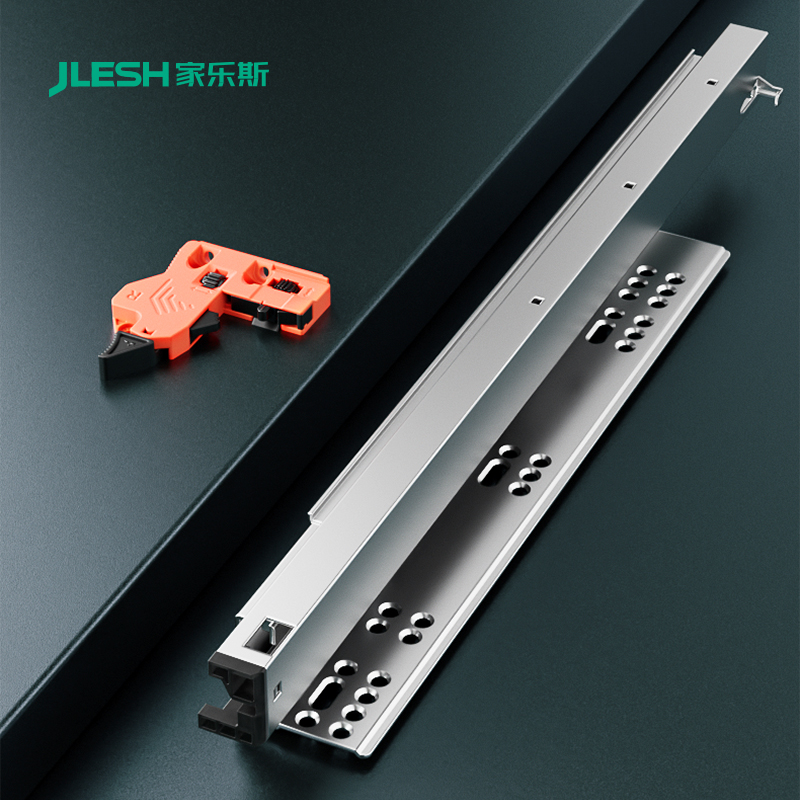 Three-sections Full Extension Synchronized Soft-closing Concealed Drawer Slides